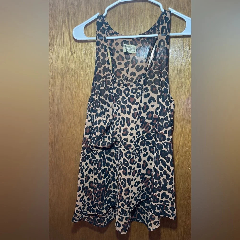Show‎ Me Your Mumu Leopard Print Racerback Tank size M/L